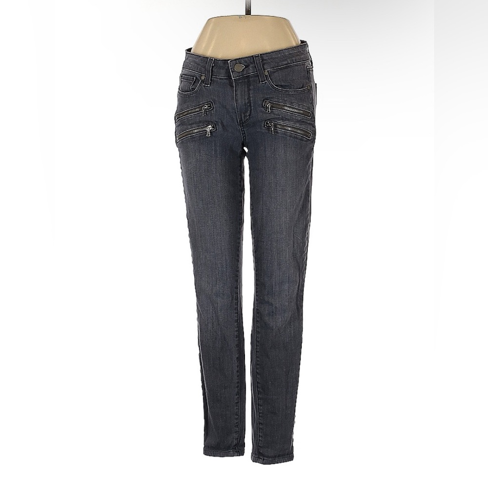 PAIGE Skinny moto jeans zipper detailing in edgmont size 27